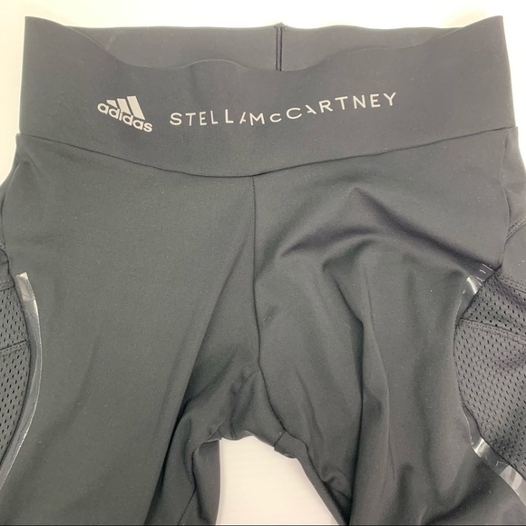 Adidas by Stella McCartney Logo Black Leggings Size XS Mesh Insets Athleisure - Picture 4 of 15